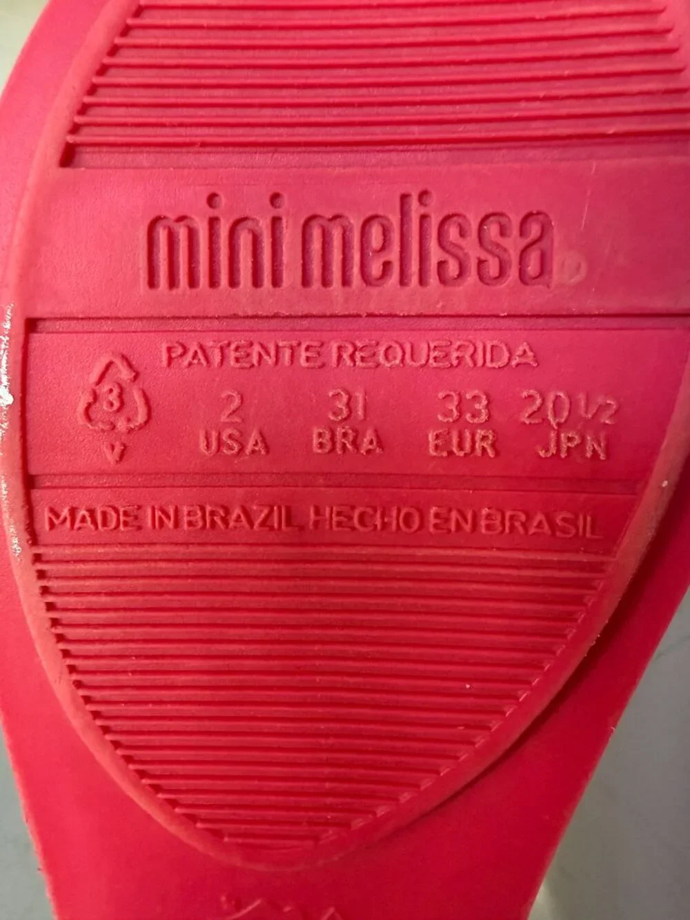 Mini Melissa Pink Jelly Mary Jane Flats Bow Vegan Shoes Size 2